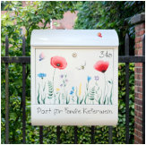 Briefkasten aquarell mohn